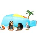 AirFort Inflatable Fort for Kids, Builds in 30 Sec, Play Tent Age 3+ (Beach Ball Blue)