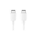 Original Samsung Charger C to C Wire Compatible with Samsung Charger Charging Fast (White).