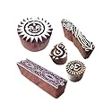 Original Shapes Religious and Border Wood Block Print Stamps (Set of 5)