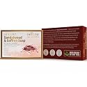 Handmade Saffron &amp; Sandalwood Soap Bar | Natural Soap Bar For Dreamy Soft Skin | Handmade With Sandalwood, Coconut, And Saffron | Organic Soap For Natural Skincare- 75 gm