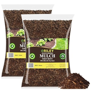 oriley 100 natural mulch 8 kg wooden manure forest brown lakdi ki khadbura wood compost for garden organic farm plant growth landscaping mulching pack of 2 x 4 kg