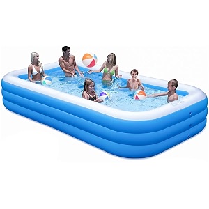 oriley 85 feet rectangular inflatable swimming pool bathtub soft material kids adult spa bath tubs for outdoor garden party blue pump not included