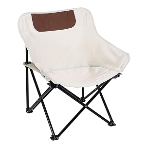 oriley folding camping chair with handbag portable and lightweight carbon steel collapsible backrest for outdoor picnic fishing beach travelling amp gardening 1 pc white