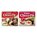 ORION Assorted Choco Pie Gift Packs - Strawberry 12pcs & Original Choco Pie 12pcs (2x12 pies Pack)| Korean Snack, Red