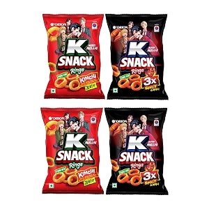 orion k snacks korean chips kimchi amp 3x spicy rings combo 70gx4