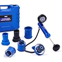 Orion Motor Tech Coolant Pressure Tester Kit, 7pc Radiator Pressure Tester Kit with Aluminum Alloy Pump Die-Cast Aluminum 0.4" & 0.6" Radiator Adapters, Coolant Vacuum Fill Tool with 0-30 psi Gauge