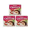 ORION Strawberry Choco Pie - 3 x 12 Piece Pack (36 pies)| Centre-Filled Strawberry Chocolate Biscuit