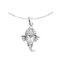ORIONZ Pendant Locket for Men & Women, 925 Sterling Silver with Zircon, 18K Gold Plated Unisex Jewellery