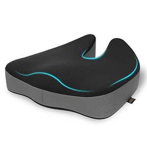 orista orthopedic coccyx seat cushion with cooling gel memory foam  tailbone sciatica amp lower back pain relief  office chair car seat wheelchair amp home sitting cushion  washable cover