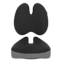 Orista Orthopedic Back Support &amp; Coccyx Seat Cushion Combo | Cooling Gel Memory Foam Lumbar Backrest &amp; Tailbone Cushion | Lower Back, Sciatica &amp; Coccyx Pain Relief | Office Chair &amp; Work from Home