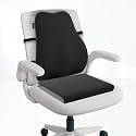 Orista™ ComfortCloud Seat Cushion &amp; Full Length Back Support Combo | High-Density Memory Foam, Ergonomic Tailbone &amp; Thigh Support Pillow Relieves Back | Coccyx Pain | Long Sitting on Office/Home Chair
