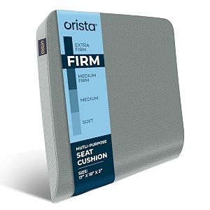 orista memory foam orthopedic seat cushion  2-years warranty  ergonomic tailbone amp thigh support pillow office chair car wheelchair  tailbone  coccyx  sciatica pain relief  18 x 17 x 2 inch