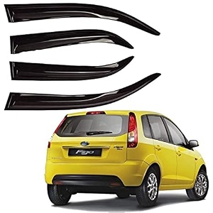 oristo car rain guards wind door visor side  wind visor abs plastic deflector  perfect as per window frame set of 4 pcs old figo2010-2013
