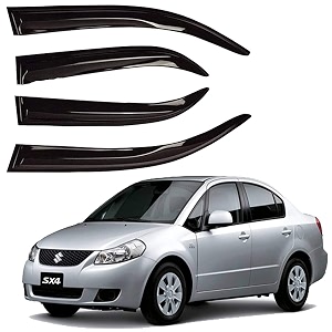 oristo car rain guards wind door visor side  wind visor abs plastic deflector  perfect as per window frame set of 4 pcs sx4 2011-2015
