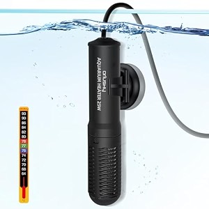 orlushy 25w small submersible aquarium heater constant temperature betta fish tank heater of 78for 1-6 gallons freshwater amp saltwater tanks