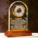 Ornalrist Glass Clock Dad Gifts from Son Daughter on Christmas Birthday