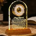 Ornalrist Retirement Gifts for Women Men Clock with LED Wooden Light Base