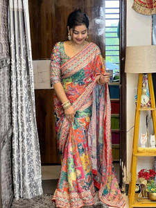 ORNITA BOUTIQUE Geometric Print Digital Print Bandhani