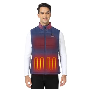 ORORO Mens Heated Vest Lightweight 4-Zone USB-C