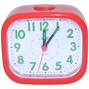 orpat plastic beep alarm clock red tbb-127 analog