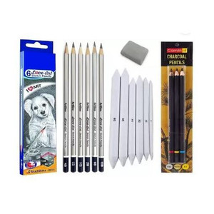 ortan sketching  charcoal pencilblending  stumpskneadble erasr round etc shaped color pencils