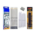 Ortan Sketching & Charcoal Pencil,Blending & Stumps,Kneadble Erasr Round, etc Shaped Color Pencils
