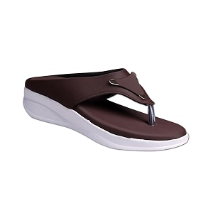 ORTHO CLUB Orthopedic Womens Slippers Brown