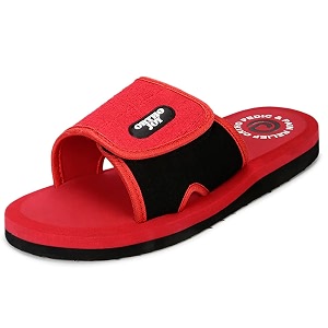 ortho joy mens orthopedic slippers  adjustable velcro strap soft cushioned footbed amp anti-skid comfort sandals