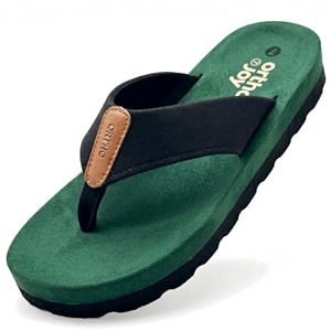 ORTHO JOY Mens Orthopedic Flip Flop Sandals