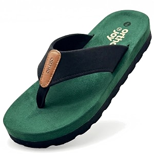 ORTHO JOY Mens Orthopedic Flip Flop Sandals