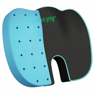 ortho joy orthopedic gel foam coccyx seatlower back pain relief-cushion for officehome chair amp wheelchairtailbone pillow for sitting blue
