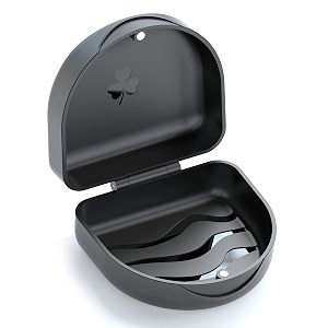 orthodontic mouthguard case dental retainer case-black