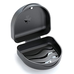 orthodontic mouthguard case dental retainer case-black