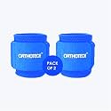 Blue Wrist Support Wrap (Pack of 2) | Adjustable Compression for Custom Fit | Breathable and Lightweight Fabric | Velcro Closure for Secure Fit | Ideal for Sports, Fitness, and Rehabilitation
