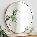 Oruii Large Round Mirror, 30 inch Gold Circle Mirror, Gold Metal Frame