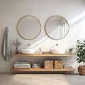 Oruii Round Mirror Gold 26 inch 2 Packs