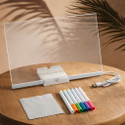 Orvix LED Acrylic Rewritable Message Board - for Home & Office - 7 Pens, USB, 30X20 CM 30 cm Acrylic Sheet