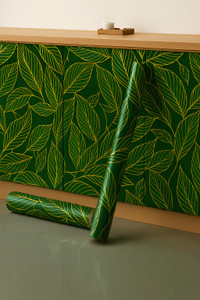 orya 60 cm x 200 cm waterproof decorative vinyl wallpaper green gold pack of 2