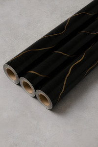 orya 60 cm x 200 cm waterproof decorative vinyl wallpaper black gold pack of 3