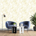ORYA 60 cm x 200 cm Waterproof Decorative Vinyl Wallpaper (White, Gold, Pack of 3)