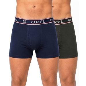 ORYL Mens 100 Cotton Solid Boxer Briefs