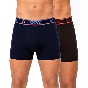 ORYL Mens 100 Cotton Solid Boxer Briefs