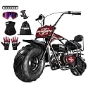 Oryxearth Mini Dirt Bike for Kids, 99CC 4-Stroke Kid Gas Powered Off-Road Pocket Pit Trail Motorcycle W/EPA Approved, W/LED Headlight, Goggles, Gloves & Neck Gaiter, Bag & Phone Holder