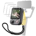 Orzero (4 in 1 Compatible for DJI Osmo Mobile 8P FrameTap, 3 Packs Tempered Glass Screen Protectors and A Wrist Anti-lost Strap 9H High Definition Clear Anti-Scratch Bubble-Free