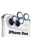 Orzero 9H Glass Camera Lens Protector for iPhone Duo-Ink Blue, 4 Pack