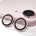Orzero 9H Glass Camera Lens Protector for iPhone 17e/16e-Bling Pink, 3 Pack