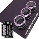 Orzero 9H Glass Camera Lens Protector for Z Fold 8 Ultra-Bling Purple,2Set