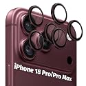 Orzero 9H Glass Camera Lens Protector for 18 Pro/18 Pro Max-Claret, 6 Pack
