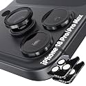 Orzero 9H Glass Camera Lens Protector for 18 Pro/18 Pro Max-Black, 2 Set
