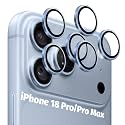 Orzero 9H Glass Camera Lens Protector for 18 Pro/18 Pro Max-Blue, 6 Pack